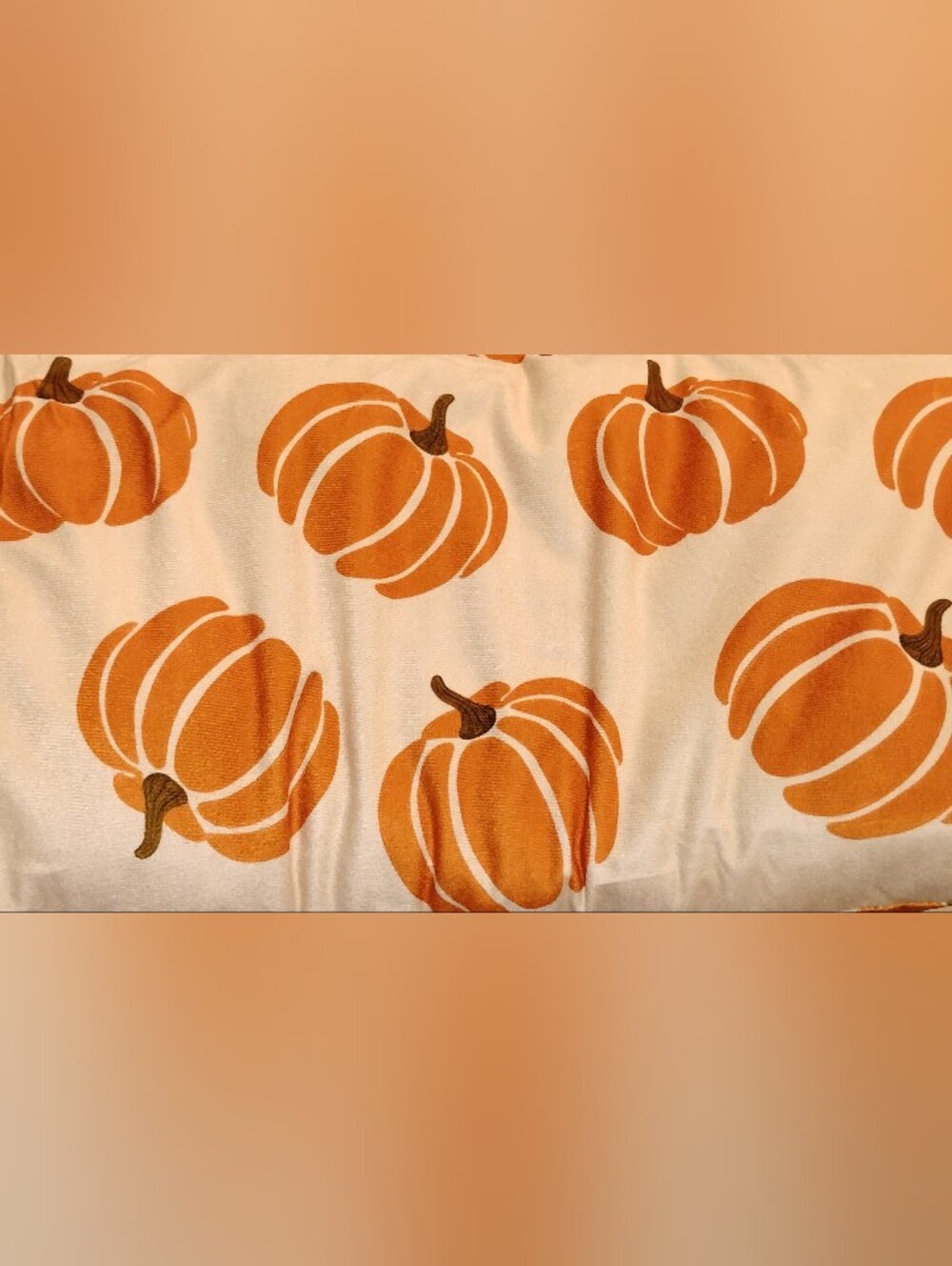 Festive Pumpkin Print Body Pillow - Orange